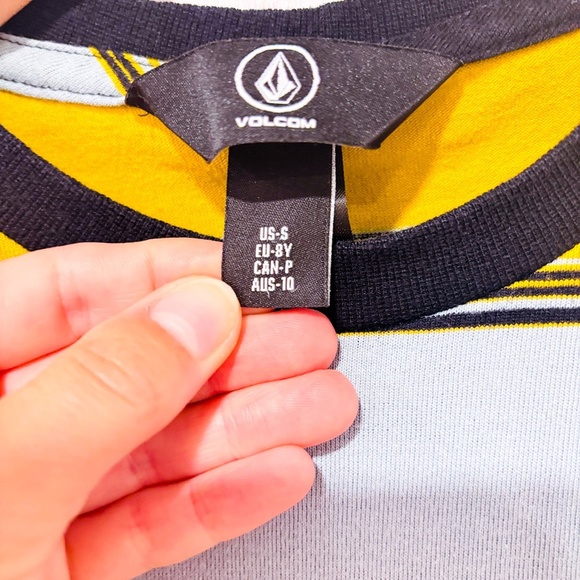 ๐5/40$๐ VOLCOM Blue & Yellow Striped T-shirt - Picture 5 of 8